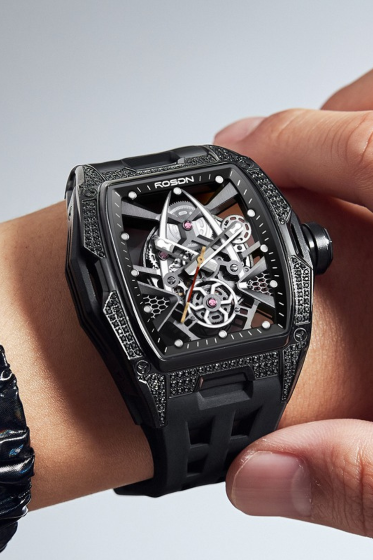 Warrior G2712 Black Mechanical Automatic Watches ROSDN Watch