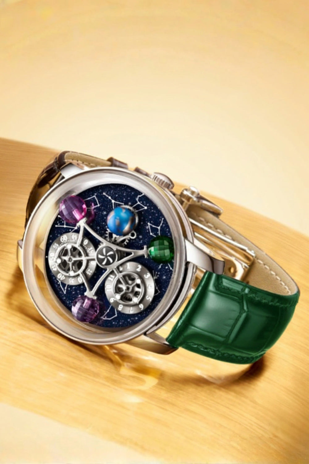 Galactic Green Gemstone Multi-Orbit Watch (39936978)