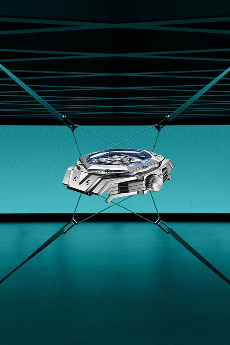 Illuminati - Eye of Demon Blue Analog Mechanical Movement Dalkommwatch Watch