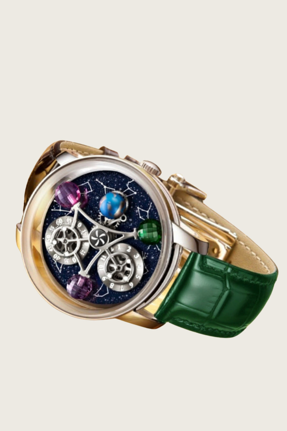 Galactic Green Gemstone Multi-Orbit Watch (39936978)