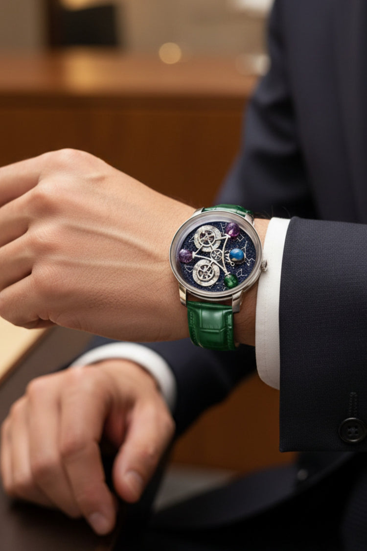 Galactic Green Gemstone Multi-Orbit Watch (39936978)