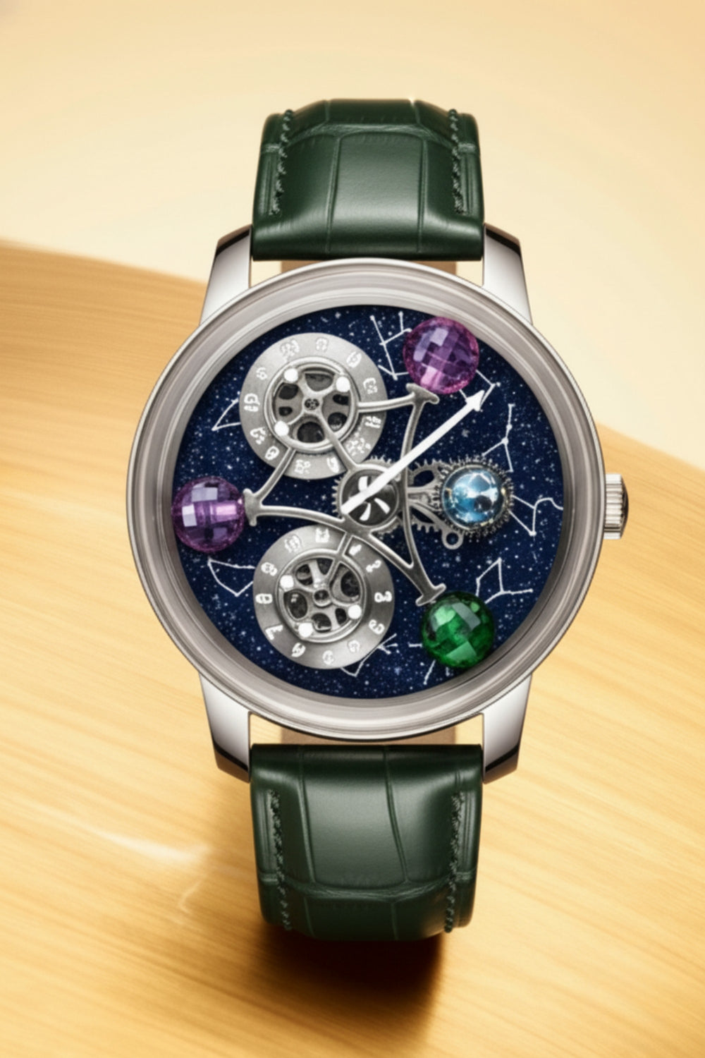 Galactic Green Gemstone Multi-Orbit Watch (39936978)