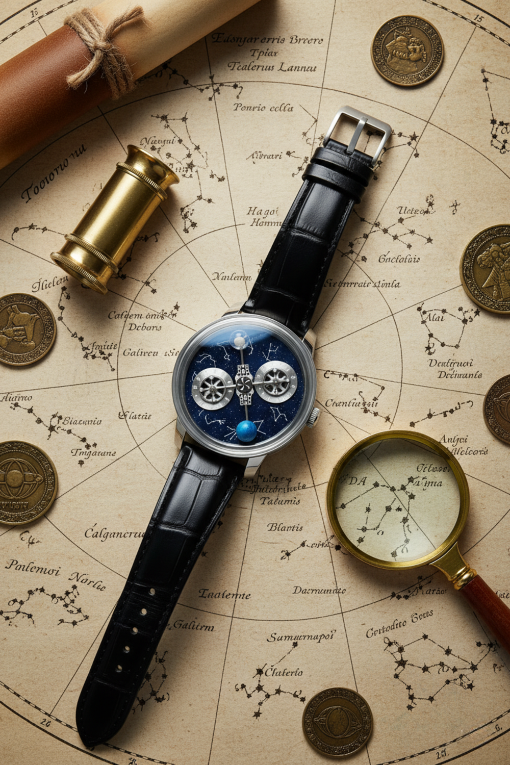 Astral Black Orbit Constellation Watch