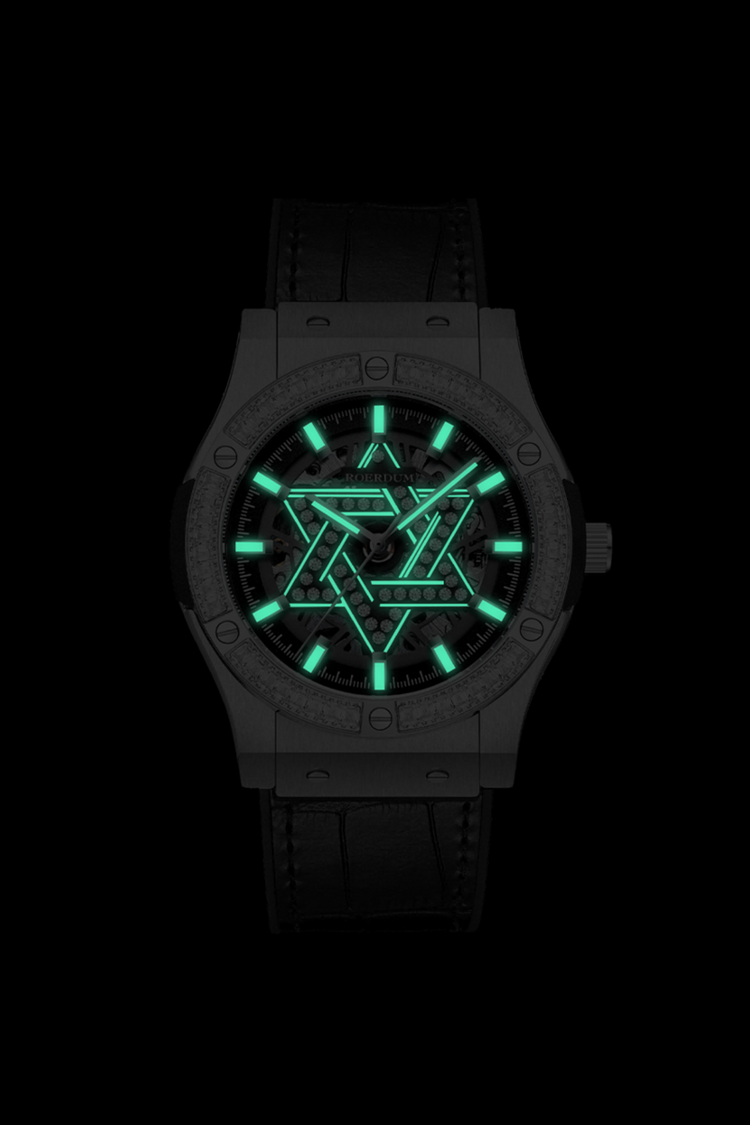 Star of David | Black Diamond Dial Fully Automatic Watch| A Roerdum Edition