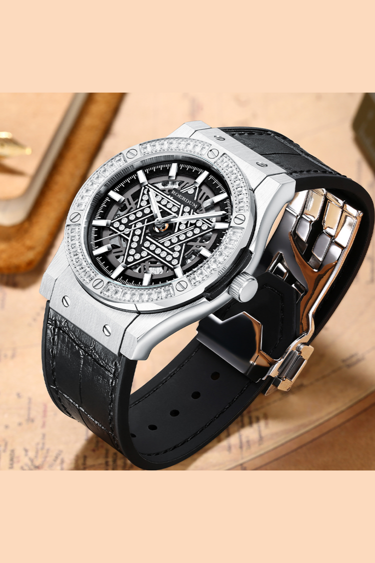 Star of David | Black Diamond Dial Fully Automatic Watch| A Roerdum Edition