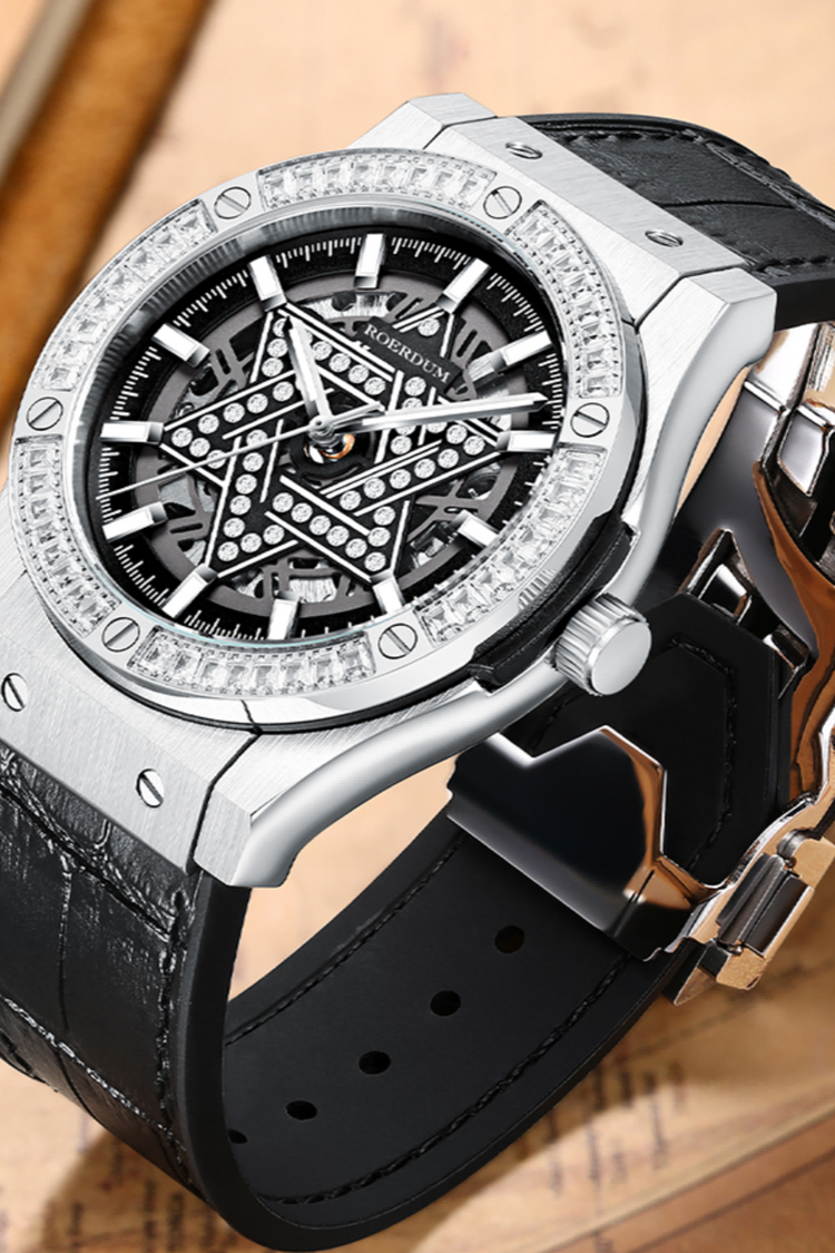 Star of David | Black Diamond Dial Fully Automatic Watch| A Roerdum Edition