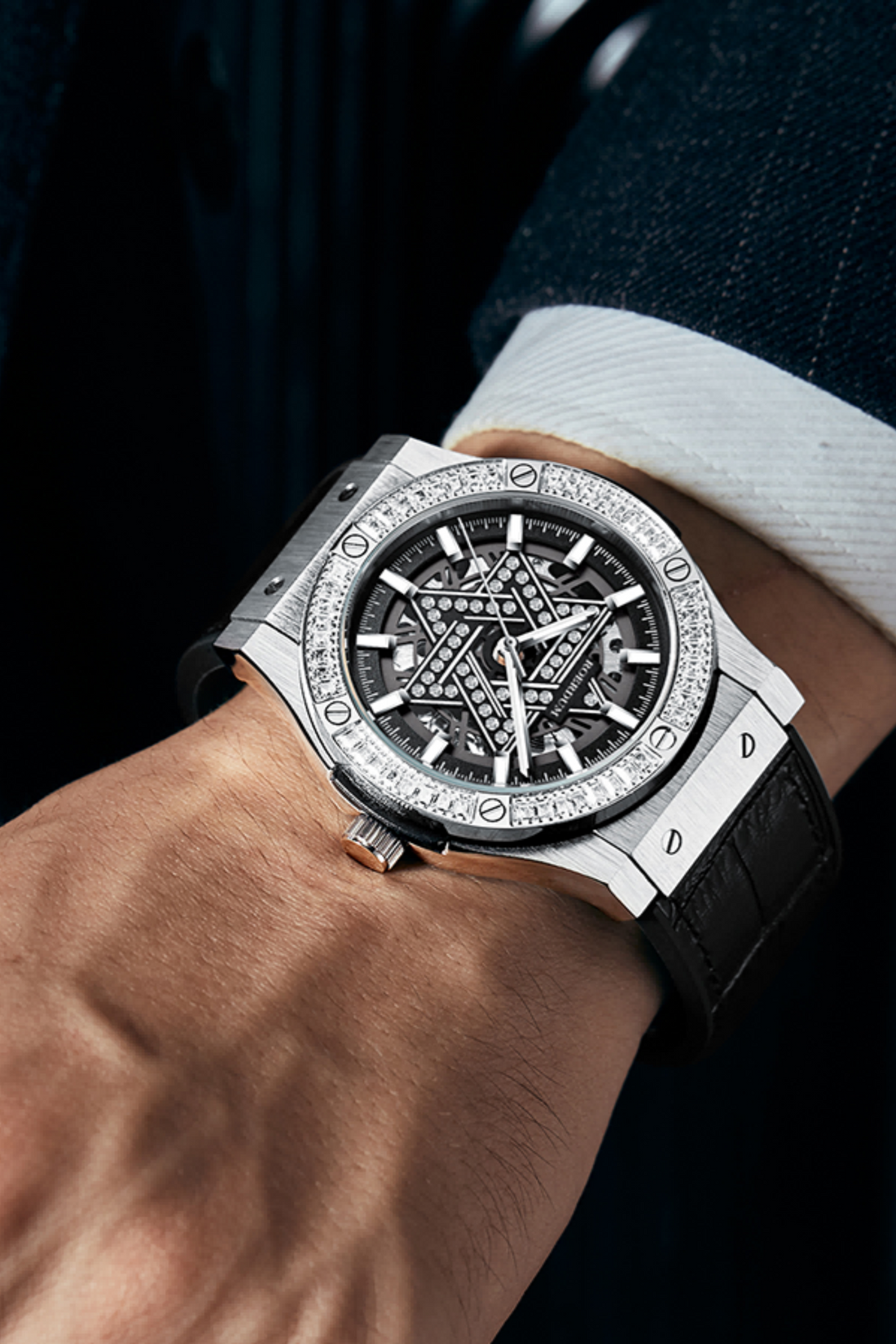 Star of David | Black Diamond Dial Fully Automatic Watch| A Roerdum Edition