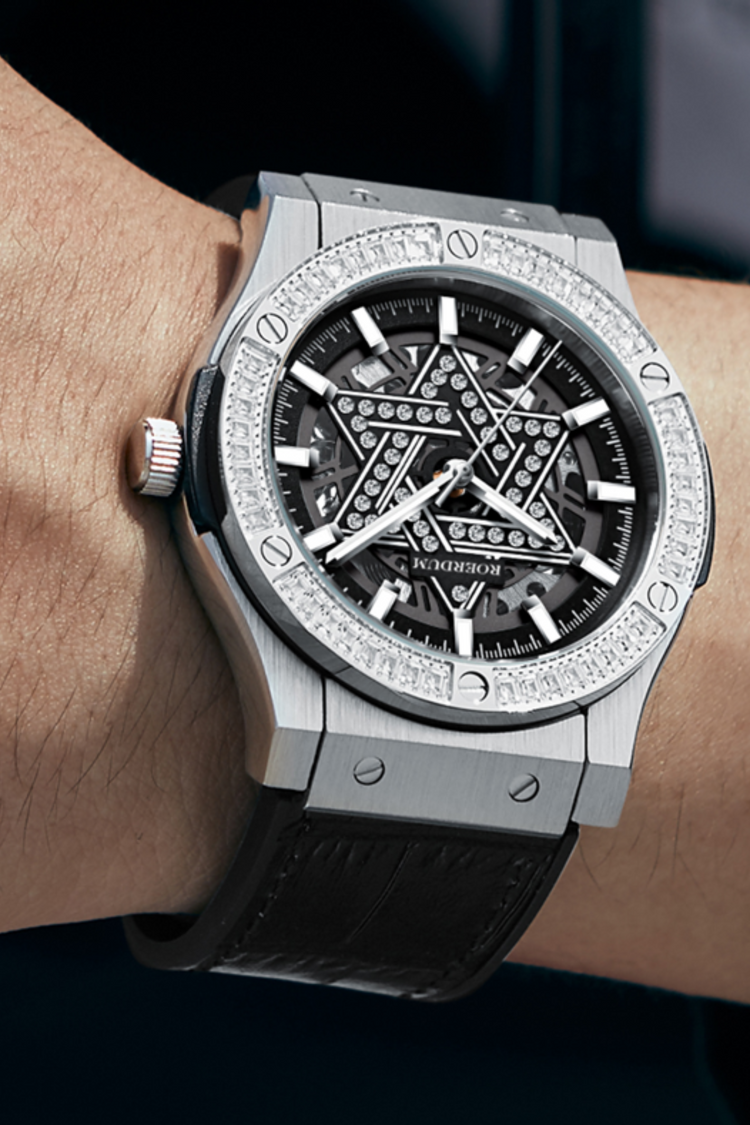 Star of David | Black Diamond Dial Fully Automatic Watch| A Roerdum Edition