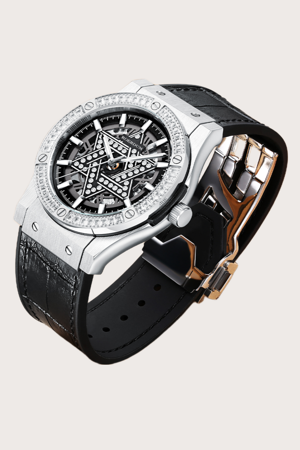 Star of David | Black Diamond Dial Fully Automatic Watch| A Roerdum Edition
