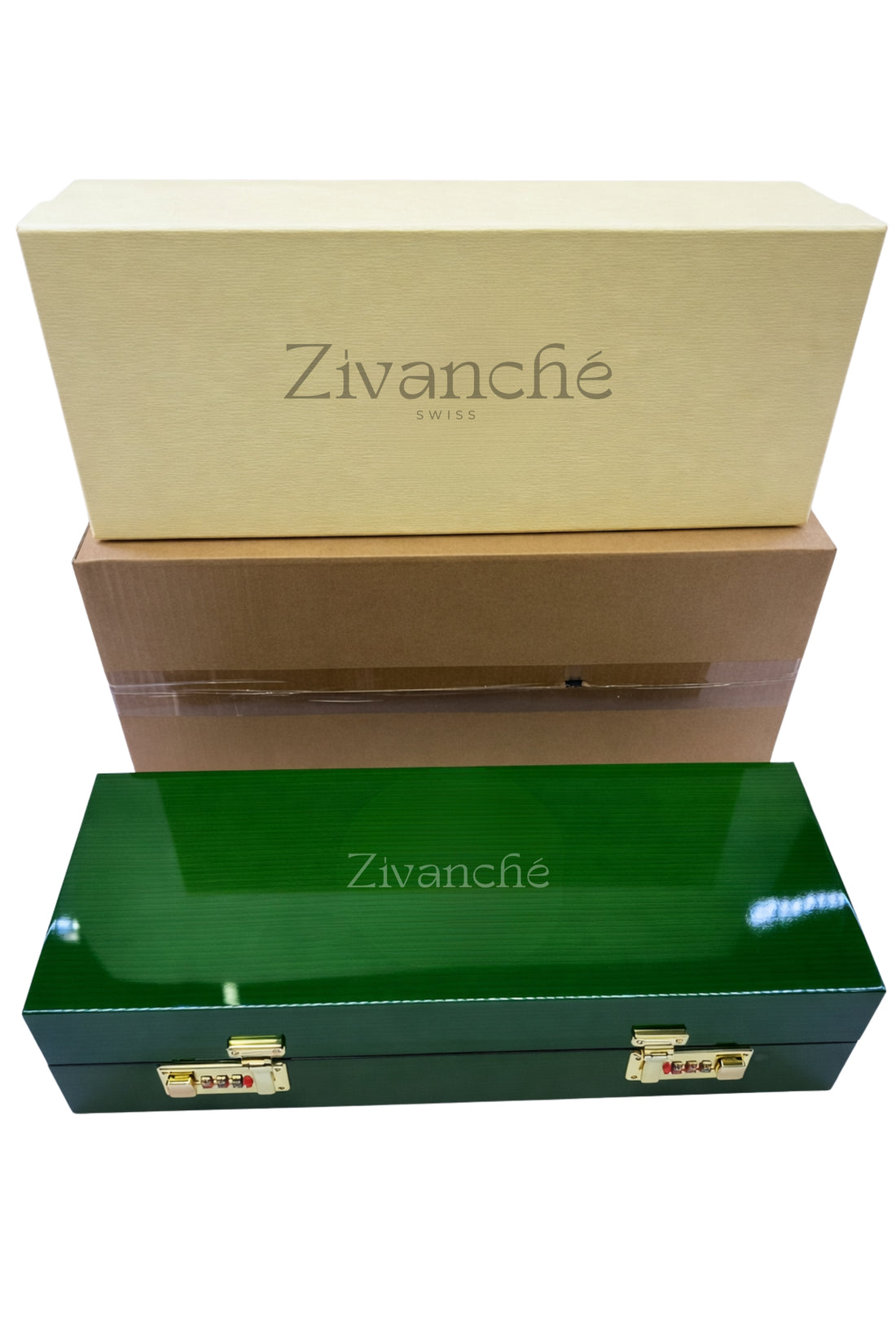 Zivanche Green luxury watch case - 5 Slots