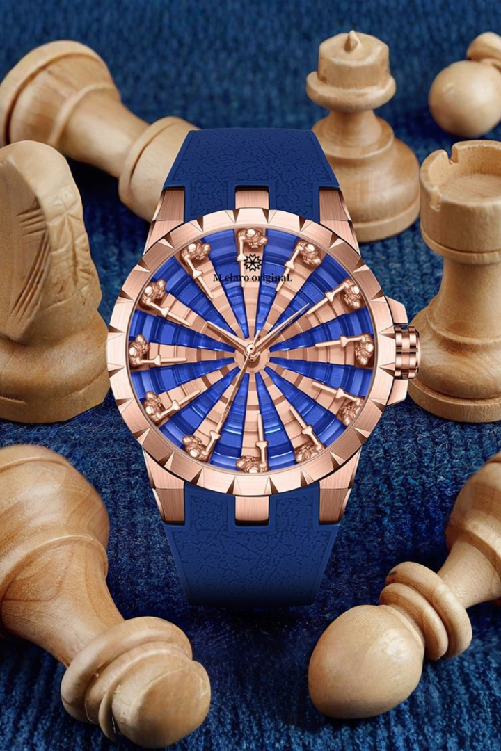 Twelve Knights | Blue Rose Gold Automatic Watch | A Mclaro Edition Watch (43014177)
