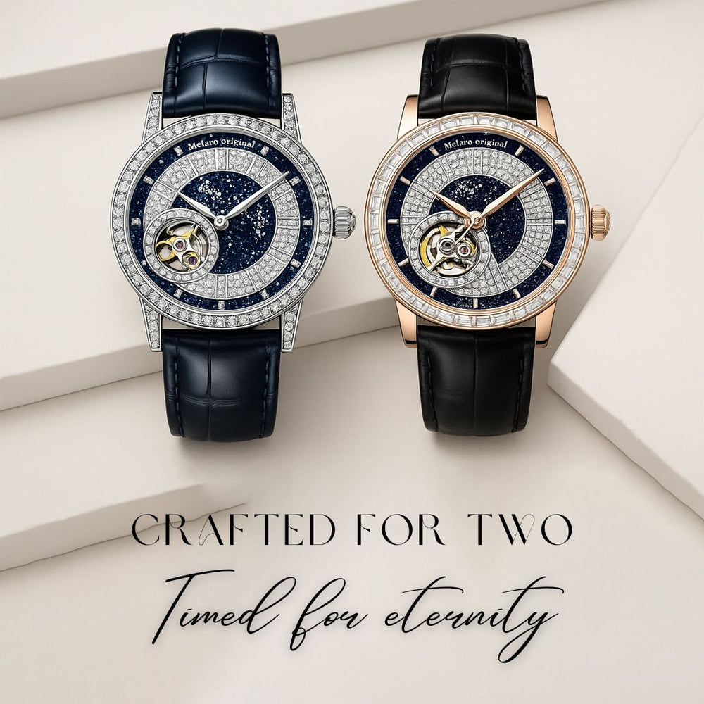 The Eye of Power | Rose Gold and Silver Blue Couple Watch | A Mclaro Edition Watch